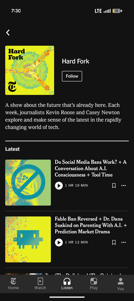 The New York Times app — Hard Fork podcast